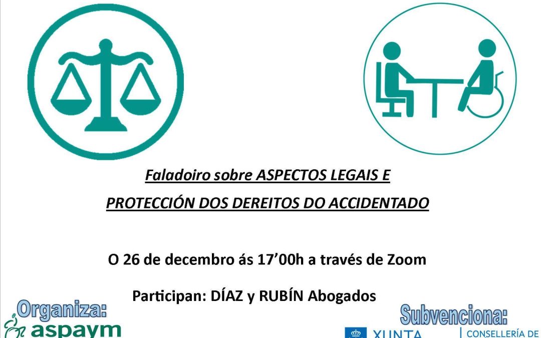 ASPAYM Galicia organiza una charla sobre derecho y accidentes de tráfico