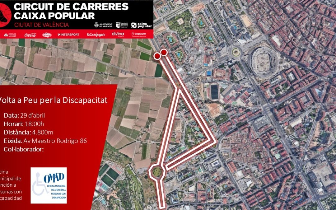 ASPAYM Comunidad Valenciana, beneficiaria de la 4º Volta a Peu per la discapacitat