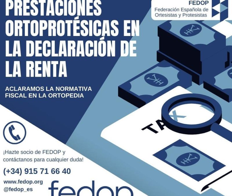 Las prestaciones ortoprotésicas aparecen en algunos borradores de la declaración de la renta como ingresos