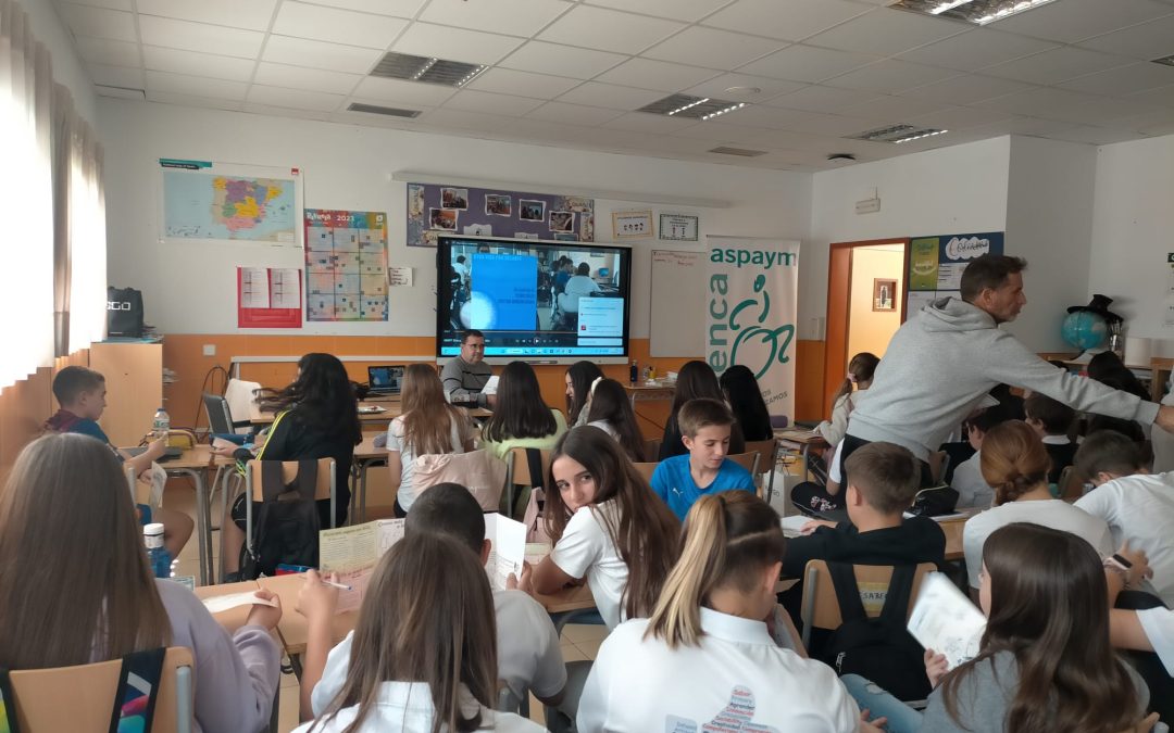ASPAYM Cuenca conciencia este mayo en varios colegios sobre Discapacidad y Seguridad Vial