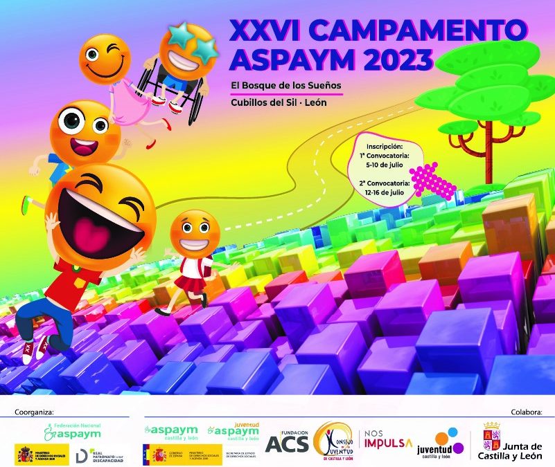 Últimas plazas disponibles para el XXVI Campamento inclusivo de verano ASPAYM para niños y niñas a partir de 6 años