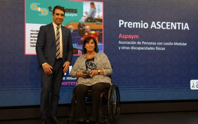 ASPAYM recibe el premio Ascentia en los galardones Otis ‘Por un mundo sin barreras’