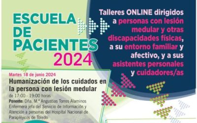 La Escuela de Pacientes 2024 de ASPAYM arranca este martes con una charla en torno a la humanización de los cuidados