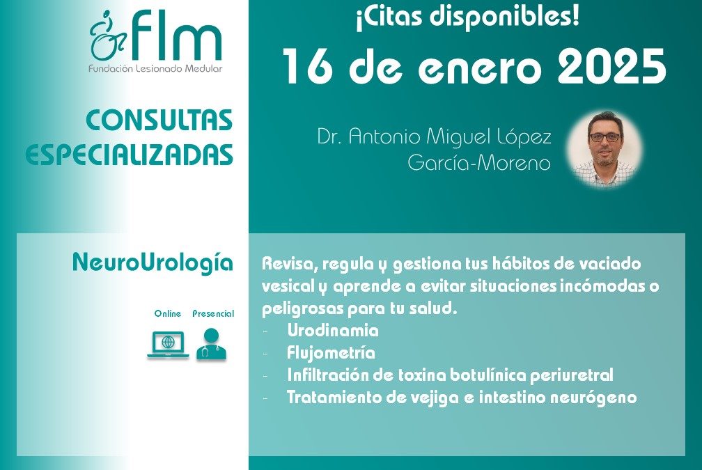 Consulta las citas de enero 2025 disponibles en la FLM para podología, neurourología y tratamientos de ondas de choque
