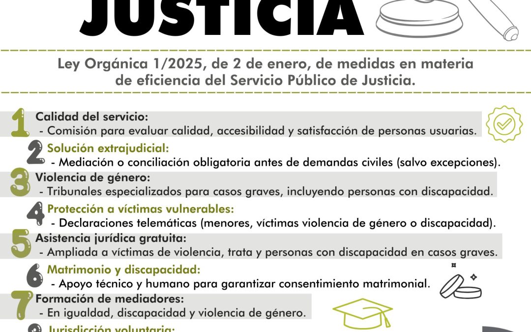 Así mejora la nueva ley de justicia el servicio público para las personas con discapacidad