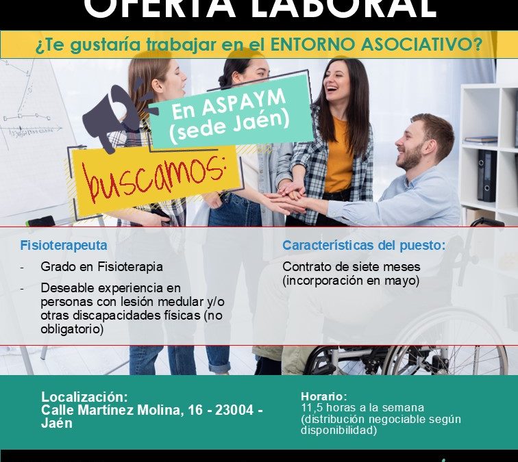 Nuevas ofertas de empleo en ASPAYM
