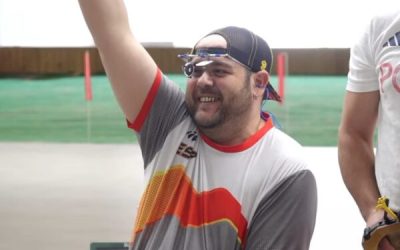 Carlos Linares, expresidente de ASPAYM Jaén, oro en la Copa del Mundo de Tiro Paralímpico
