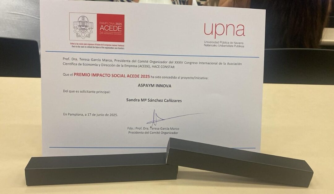 ASPAYM INNOVA, de ASPAYM Andalucía, premio ACEDE a la Implicación Social