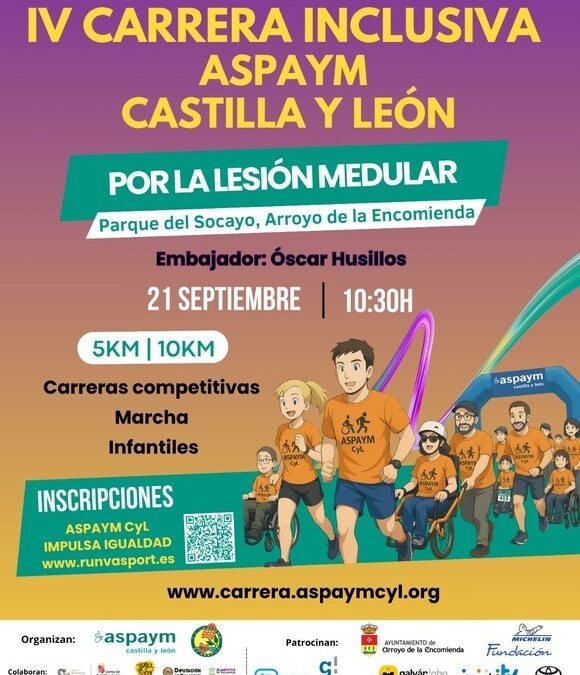 ASPAYM Castilla y León celebrará su IV Carrera Inclusiva por la Lesión Medular este domingo