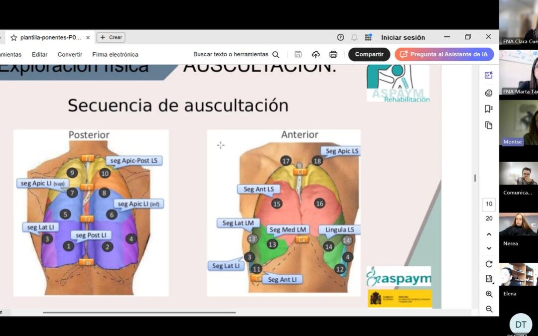 ASPAYM desarrolla una cápsula formativa sobre técnicas de fisioterapia respiratoria